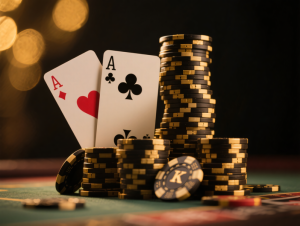 Two aces in blackjack